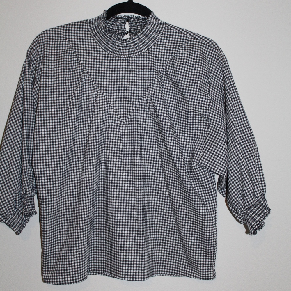 Zara Gingham Top